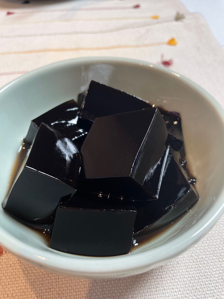 You can easily make Grass Jelly at home.