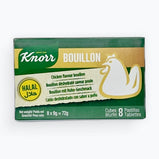 Knorr Bouillon Chicken Flavour (Halal), 8 cubes(9g), 72g <br>家樂牌雞粉粒 ,8 粒(9g), 72g